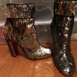 Christian Louboutin sequin bootie
